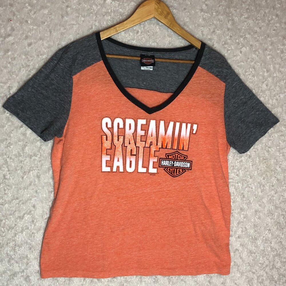 Harley Davidson Women's Screaming Eagle Short Sleeve T-Shirt‎ Size XL